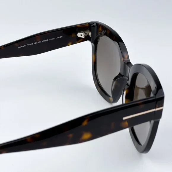 Tom Ford Women Havana Brown Square BRAND NEW Sunglasses BEATRIX FT0613/S 52H - Picture 8 of 9
